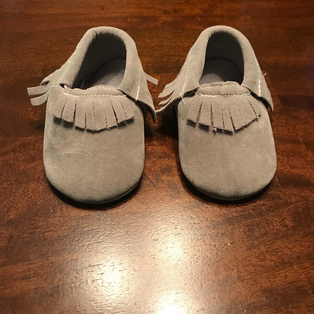 Moccasins - Grey - Baby Booties - Shoes - 12-18 MO